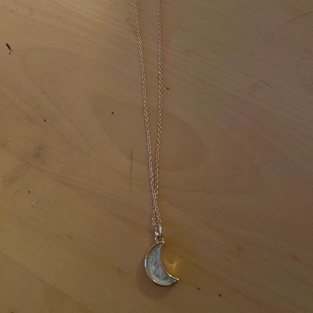 Moon Necklace with Engraving